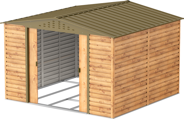 Caseta Imitación Madera Alpine 10x10 superficie de 9,15 m²